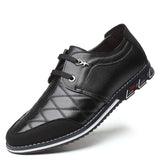 Men Leather Shoes Formal Wedding Party Casual Genuine Leather Loafers Boat Sneakers Mart Lion C-Black 38 