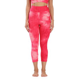 Women Gym Leggings Printed Sports Leggings High Waist Push Up Fitness Pants Elastic Energy Sportswear Mart Lion Red-pink S 
