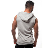  Cotton Sweatshirts fitness clothes bodybuilding Muscle workout tank top Men's Sleeveless sporting Shirt Casual Hoodie Mart Lion - Mart Lion