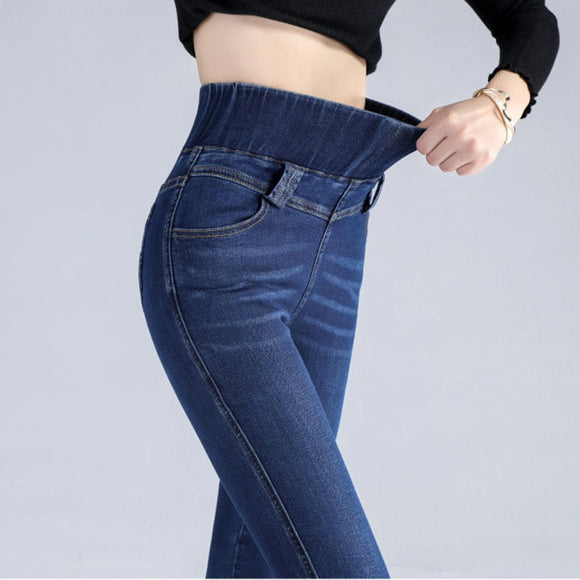 Jeans for Women High Waist Stretch Slim Skinny Casual Korean Version Retro Female Pencil Denim Trousers Mart Lion   