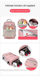Pink Women Travel Backpack Water Repellent Anti-Theft Stylish Casual Daypack Bag with Luggage Strap amp USB Charging Port Backpack Mart Lion   