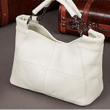 Summer Style Handbag Lady Chain Soft Genuine Leather Tote Bags for Women Messenger Mart Lion White  