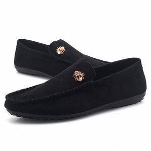 Off-Bound Men's Casual Shoes Bee Suede Loafers Flats Driving Soft Moccasins Footwear Slip-On Walking Mart Lion   