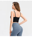 Push Up Sports Women Padded Comfy Gym Bra Underwear Active Wear Workout Fitness Top Black Mart Lion   
