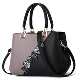 Embroidered Messenger Bags Women Leather Handbags Bags Sac a Main Ladies Hand Bag Female Mart Lion grey 1  