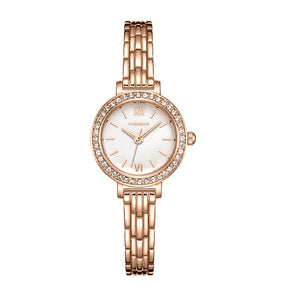 Trend Women Watch Waterproof Quartz Bracelet Watch Student Diamond Inlaid Mart Lion Rose Gold  