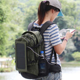 Travel Hiking Backpack 6.5w 6v Solar powered Panel Backpack Multipockets Laptop Bag Unisex Shoulder Bags Sport Rucksack Mart Lion   