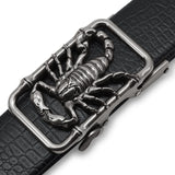 Metal Scorpion Shape 3D Buckle Belts Men's Leather Luxury Brand  Automatic Buckle Punk Belt Designer Belt Animal Mart Lion   