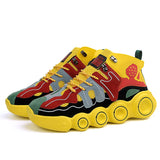 Trend Sneakers Men's High top Anti-slip Basketball Colorful Hip hop Shoes Sports With High Sole Mart Lion Yellow Y988 39 China