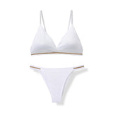 1set Women's Lingerie Bra Brief Sets Bralette Active Bras Seamless Wire Free Ice Silk Panties Underwear Mart Lion white l S