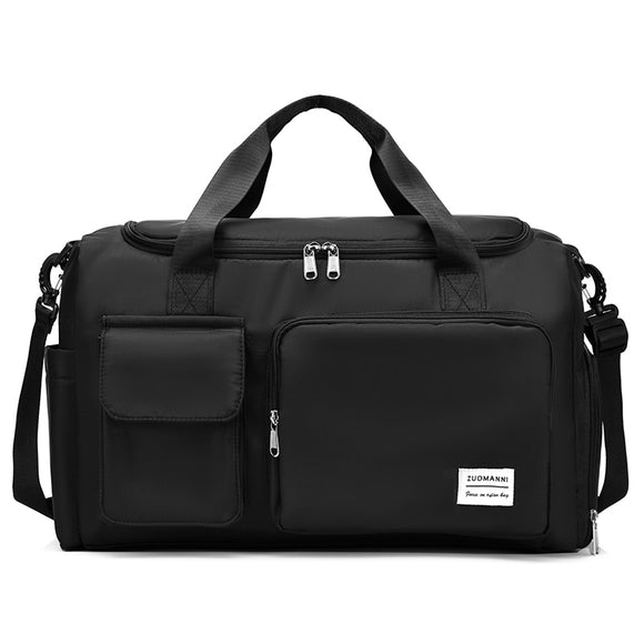 Travel Bag Luggage Handbag Women Shoulder Bag Large Capacity Men Waterproof Nylon Sports Gym Bag Ladies Crossbody Mart Lion Black  