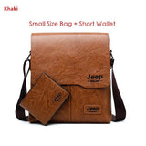 Men's Bag 2PC/Set Leather Messenger Shoulder Bags Crossbody Casual Bags  Mart Lion