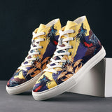 Design Graffiti Printed High top Board Sneakers Men's Superstar Hip-hop Skateboard Shoes Sports Mart Lion 9 031 38 