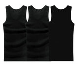 3pcs/lot Cotton Men's Underwear Sleeveless Tank Top Solid Muscle Vest Undershirts O-neck Gymclothing T-shirt vest Mart Lion 3 heise L 