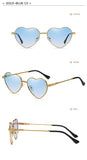 Stylish Cool Cute Heart Shape Style Gradient Sunglasses Women ins Twisted Metal Design 8089 Mart Lion   