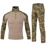 Men's Tactical Camouflage Sets Military Uniform Combat Shirt+Cargo Pants Suit Outdoor Breathable Sports Clothing Mart Lion MC Camo S 