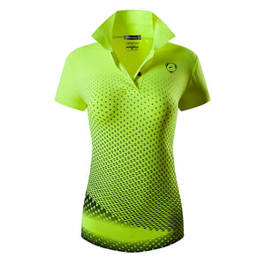 jeansian Women Casual Designer Short Sleeve T-Shirt Golf Tennis Badminton Green