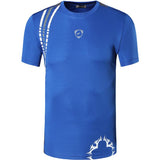 jeansian Men's Sport Tee Shirt T-Shirt Tops Gym Fitness Running Workout Football Short Sleeve Dry Fit LSL1052 Blue Mart Lion LSL1052-Blue US S China