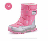  Winter Children Shoes Girl And Boy Boots Water-proof Leather Kids Snow Plush Waterproof Mart Lion - Mart Lion
