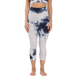 Women Gym Leggings Printed Sports Leggings High Waist Push Up Fitness Pants Elastic Energy Sportswear Mart Lion White-blue S 