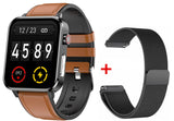 E86 Smart Watch ECG PPG Smartwatch 1.7inch HD Screen IP68 Fitness Tracker Temperature Sport For Men's Women Mart Lion Brown Black  