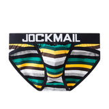 Men's Underwear Briefs Jockstrap Pouch Cuecas Cotton Stripe Panties Thongs Underpants Mart Lion   