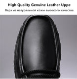 Men's Shoes 100% Genuine Leather Casual Shoes Work Cow Leather Loafers