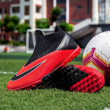 Breathable Mesh Men's Football Shoes TF/FG High-Level Socks After Wear-Resisting Football Sneakers Mart Lion   