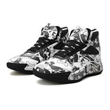 Autumn And Winter Graffiti Basketball Shoes Designer Hip-hop Sneakers Outdoor High top Trend Sports Mart Lion Black 2016 39 