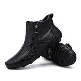 Winter Leather Men's Boots Winter Waterproof Ankle Boots Plush Warm Outdoor Working Snow Shoes Mart Lion   