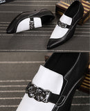 Summer Men Youth Office Elegant Pointed toe Leather shoes British formal Wedding Mart Lion   