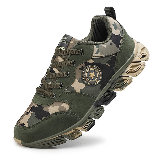 Green Breathable Sneakers For Men's Outdoor Non-Slip Hiking Shoes Trekking Low Camouflage Woman Hiking Shoes Zapatos Hombre Mart Lion   