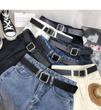  With Belt Korean High Waist Harem Jeans Women Ankle Loose Mom Pants Solid Color Female Denim Trousers Mart Lion - Mart Lion