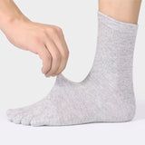 1 Pair Unisex Toe Socks Men and Women Five Fingers Socks Breathable Cotton Socks Sports Running Solid  Black White Grey Mart Lion   