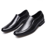 Classic Men Dress Shoes Elegant Formal Wedding Slip On Office Oxford Mart Lion Black 38 