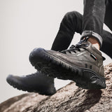 Men's Hiking Boots And Autumn Sneakers Waterproof Outdoor Mountain Climbing Shoes Leather All-match Boots Tooling Shoes Mart Lion   