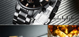 Men's Watch Stainless Steel Belt Waterproof Coated Glass Night Light Three Eyes 6 Pin Multi-function Quartz Mart Lion   