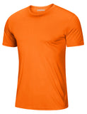 Soft Summer T-shirts Men's Anti-UV Skin Sun Protection Performance Shirts Gym Sports Casual Fishing Tee Tops Mart Lion Orange CN L (US M) China
