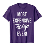Most Expensive Day Ever Shirt Hip Hop Tees Cotton Men's T Shirt Normcore Funny Christmas Clothing Aesthetic Mart Lion Purple XS 