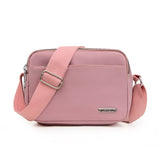 Women Nylon Shoulder Bags Crossbody Ladies Top-handle Bolsa Feminina Satchel Pouch Tote Pocket Mart Lion Light pink  