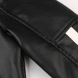 man's Vintage Motorcycle Jacket Biker Leather Male Embroidery Bomber Coat Winter Fleece Pu Overcoat Mart Lion   