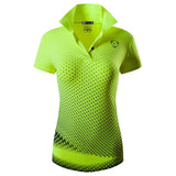 jeansian Women Casual Designer Short Sleeve T-Shirt Golf Tennis Badminton WhiteBlue2 Mart Lion SWT251-GreenYellow S China