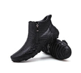 Winter Leather Men's Boots Winter Waterproof Ankle Boots Plush Warm Outdoor Working Snow Shoes Mart Lion   
