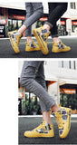Graffiti Printed Superstar Skateboard Shoes Men's Yellow High top Sport Sneakers Platform Women Trainers Skate Mart Lion   