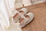 Girl Princess Shoes Children Bow Rhinestone Leather Kids Baby Party Student Flat Mart Lion   