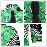 Green Creativity Designer Shirts For Men's Casual Printed Social Dress Vintage Blusa Masculina Mart Lion   