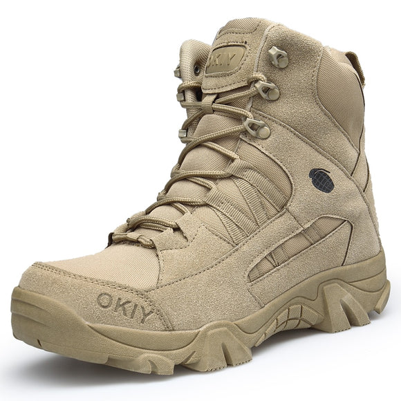Footwear Military Tactical Men's Boots Special Force Leather Desert Combat Ankle Army Mart Lion Beige 01 7 
