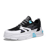 Men's Sneakers Non-slip Thick bottom Platform Casual Shoes Outdoor Mart Lion White black 39 