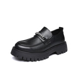 Leather Shoes In Autumn Thick Soled Mart Lion   