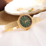 INS Retro Women Quartz Watch with Niche Fashion and Leisure Chic Emerald Watch for Women Mart Lion 6179C  